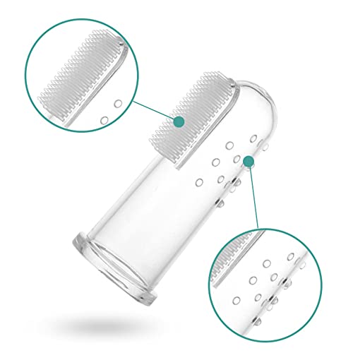 JIAMIAN 10 Cepillos Dientes Mascotas, 360 ° Cerdas Envolventes Completas Limpieza Perro, Silicona Suave Cepillo Limpieza Dental Para Mayoría Mascotas