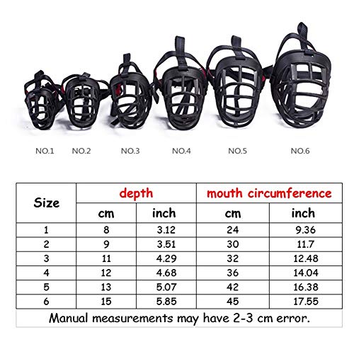 jieqing Bozal para Perros Bozal Perro Pequeño De la Boca Anti ladridos bozal Bozal para Perros Bull Terrier Cubierta de la Boca para Perro Black,Size-1