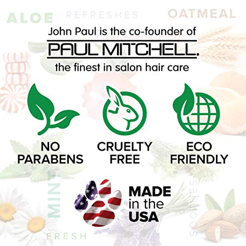 John Paul Pet Toallitas de dientes y goma para mascotas para perros y gatos, infusionadas con aceite de menta, hojas de 7 pulgadas x 7 pulgadas en dispensador de 45 unidades