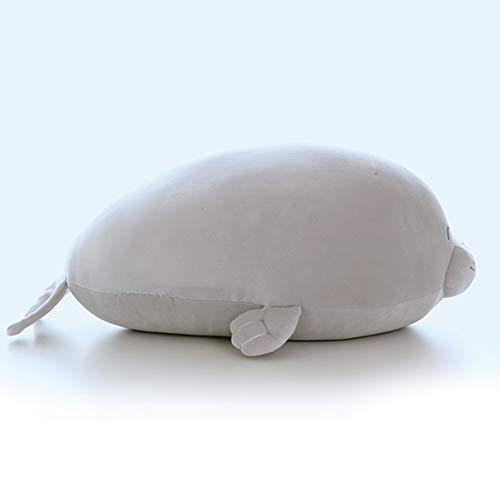 Juguete De La Felpa, Decoración De La Silla del Sofá del Juguete De Los Niños del Cojín De La Muñeca De La Felpa Rellena Animal Lindo del León Marino Gris 30cm