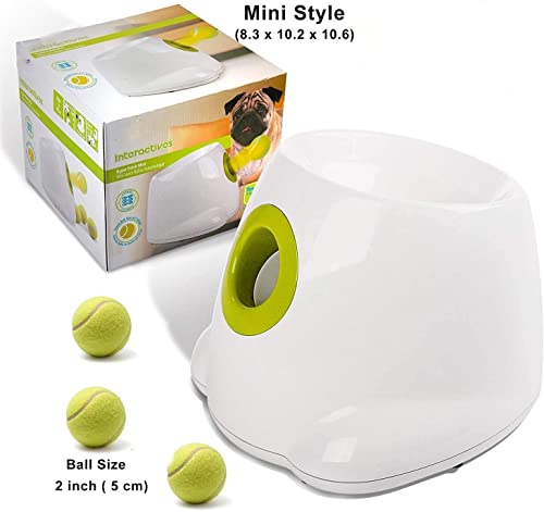 Juguetes para Morder Bola de juguete for perros, máquina de bolas automática de juguete de perro interactivo, máquina de lanzamiento de tenis de perros tamaño pequeño y mediano, con 3 bolas juguete pa
