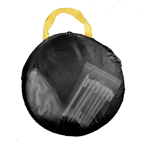 KarDor Pines de juego plegables para mascotas, gran jaula, transportables, paredes de malla transpirable y transparente, patio de juegos para gallinas y gatos/pato (negro sin fondo)