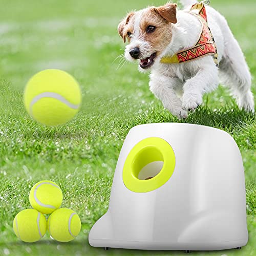 KKTECT Lanzador de Pelotas automático, máquina automática de Pelotas para Perros pequeños, máquina de Pelotas de Tenis, Rompecabezas Interactivo, Entrenamiento de Inteligencia para Perros de Juguete