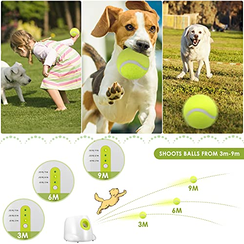 KKTECT Lanzador de Pelotas automático, máquina automática de Pelotas para Perros pequeños, máquina de Pelotas de Tenis, Rompecabezas Interactivo, Entrenamiento de Inteligencia para Perros de Juguete