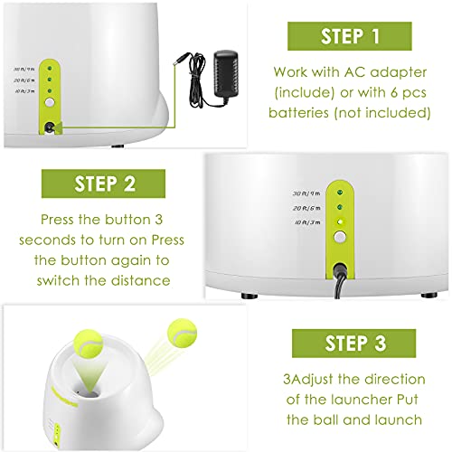 KKTECT Lanzador de Pelotas automático, máquina automática de Pelotas para Perros pequeños, máquina de Pelotas de Tenis, Rompecabezas Interactivo, Entrenamiento de Inteligencia para Perros de Juguete