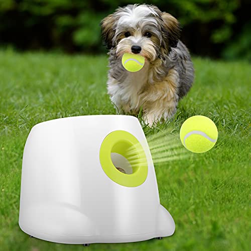 KKTECT Lanzador de Pelotas automático, máquina automática de Pelotas para Perros pequeños, máquina de Pelotas de Tenis, Rompecabezas Interactivo, Entrenamiento de Inteligencia para Perros de Juguete