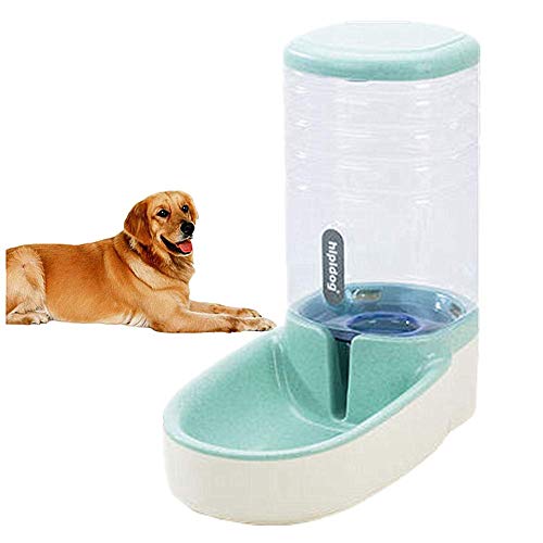 KUOZEN Comedero Automatico Perros Comederos para Perros Los Animales de Recipiente de Comida de Mascotas Dispensador de Alimentos Secos para Mascotas Green,Water Feeder