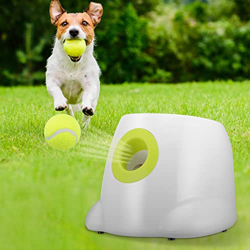 lanzador de pelotas, KKTECT 3 ajuste de distancia ajustable Lanzador automático de pelotas de tenis para entrenar y jugar Incluyendo 3 bolas