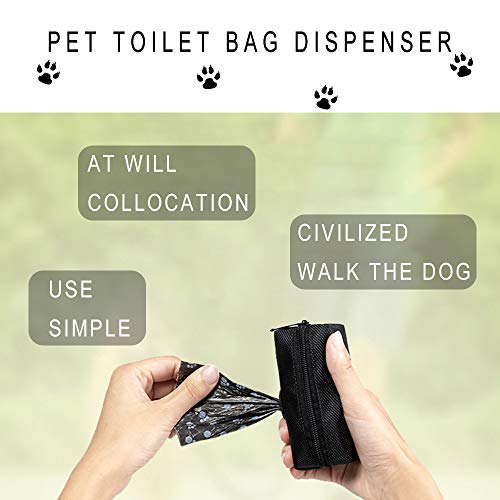 LELE LIFE Dispensador Bolsas de Perro, 2 Piezas, Dispensador de Bolsas para Excrementos, Bolsas de Basura de Perros Dispensador, Dispensador de Bolsas de Residuos para Perros, Negro