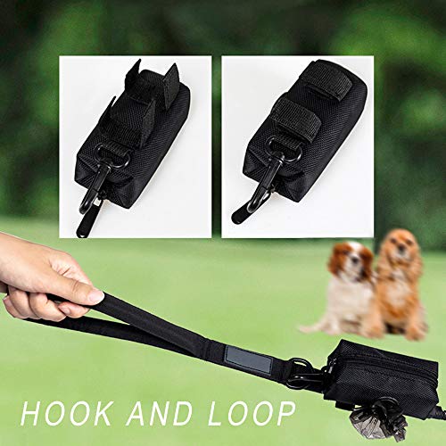 LELE LIFE Dispensador Bolsas de Perro, 2 Piezas, Dispensador de Bolsas para Excrementos, Bolsas de Basura de Perros Dispensador, Dispensador de Bolsas de Residuos para Perros, Negro