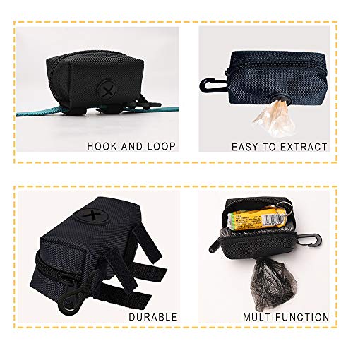 LELE LIFE Dispensador Bolsas de Perro, 2 Piezas, Dispensador de Bolsas para Excrementos, Bolsas de Basura de Perros Dispensador, Dispensador de Bolsas de Residuos para Perros, Negro