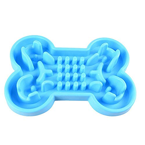 LXB Comederos para Perros, comedero Lento Comedero para Perros Alimentador Divertido Sin calzos Alimentador Lento Bloat Stop Perro Comida para Gatos Cuenco de Agua con patrón Divertido