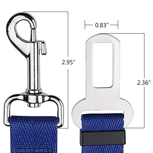 Martin Kench Juego de 3 correas de seguridad para perros y gatos, 19 – 32 pulgadas, ajustable, cinturón de seguridad para perros/gatos, correa de seguridad de nailon