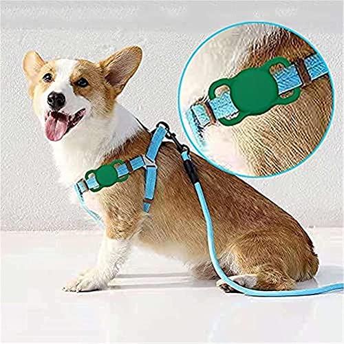 Mify Funda protectora de silicona compatible con el buscador de GPS de Airtag, collar de perro de gato, soporte de lazo para etiquetas de aire de Apple, funda compatible con Apple Airtags