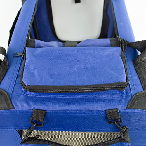 Mobiclinic, Transportín para Mascotas (Perros, Gatos, Conejos, Hurones, Chinchillas), Balú, Talla M, Bolsa de Transporte para Viajes, con Asas, Transpirable, Plegable, 57x38x44 cm, Azul