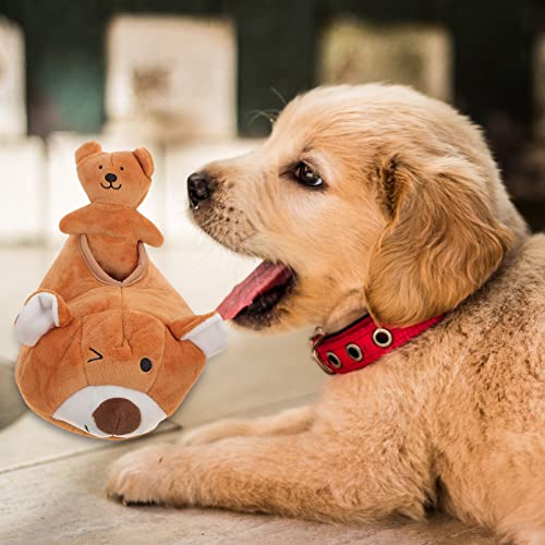 Muñeca de peluche con sonido para mascotas: 1 juego de cachorros, oso relleno, juguete de 3 ositos para mascotas, masticar, peluche, oso molar, dientes, juguete para morder