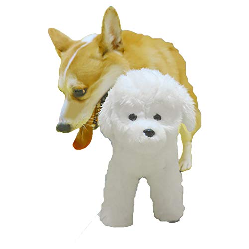 MXMYFZ Vent de Perro de Juguete Realista Bionic Dog Food-Silicona de Grado 1: 1 Bionic USB imitan los Sonidos de Perro MM Altura Ajustable Companion Sucker Peluche