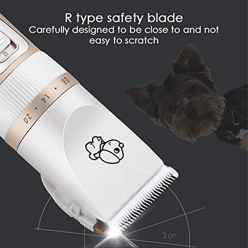 N/ A Perro Gato Cortapelos Clippers Perro para Perros Juego De Bajo Ruido, Máquina De Afeitar Recargable Sin Cuerda para Mascotas Perro Silencioso del Condensador De Ajuste del Pelo
