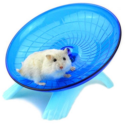 Namgiy Hámster Ejercicio Rueda de Juguete Platillo Volador Ejecución Disco Plástico Para Animales Pequeños 7 Pulgadas Azul