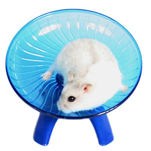 Namgiy Hámster Ejercicio Rueda de Juguete Platillo Volador Ejecución Disco Plástico Para Animales Pequeños 7 Pulgadas Azul