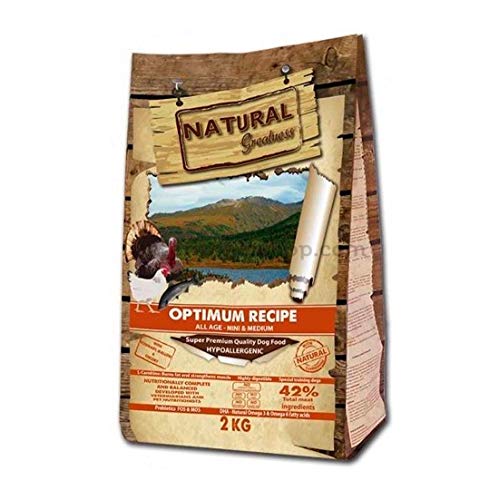 Natural Greatness - Pienso Pavo y Pollo Optimum Recipe Perros de Todas Las Razas y Edades | ANIMALUJOS