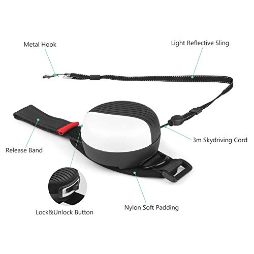 NBSXR -Correa de Perro retráctil, Correa de Perro retráctil sin Manos 3 m para Perros de Menos de 25 kg, Correa de Mascota telescópica automática,2blue