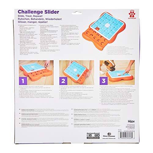 Nina Ottosson por Outward Hound Challenge Slider - Rompecabezas para perros con módulos deslizantes - Juguete estimulador con dispensador de premios