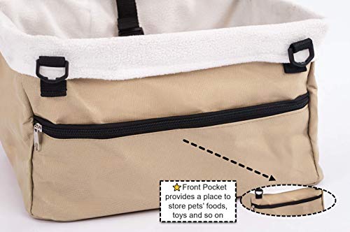 Noble Sky Pet Booster Asiento para coche y animales pequeños Booster Bucket para coche