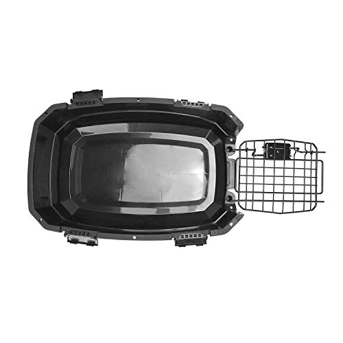 Nobleza Transportin Gato Perro Pequeño,Transporte Portátil y Transpirable para Mascotas,Transporte de Plástico para Perros,58 * 38.7 * 33CM,Negro & Gris