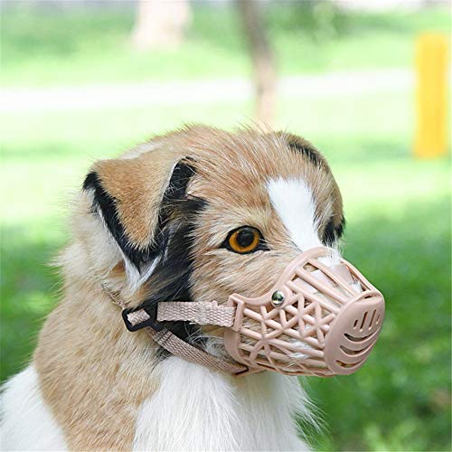 othulp Bozal para Perros Bozales para Perros Bozal para Perros Bull Terrier Cubierta de la Boca para Perro Hocico del Animal doméstico Beige,Size-7