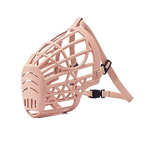 othulp Bozal para Perros Bozales para Perros Bozal para Perros Bull Terrier Cubierta de la Boca para Perro Hocico del Animal doméstico Beige,Size-7