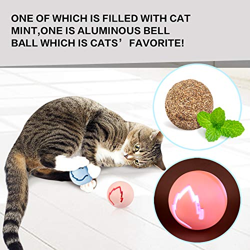 Pecute Juguete para Gatos con Diseño de Torre con 4 Pelotas de 4 Niveles,con Catnip Bola y Palo Divertido, Antideslizante y Facil de Desmontar (Blanco y Negro)