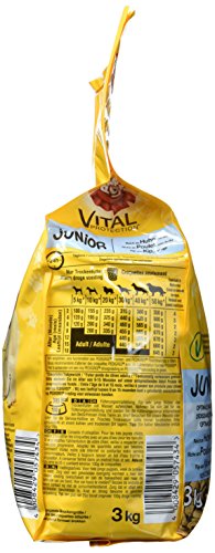 Pedigree Pienso para perros Junior Pienso con pollo y arroz, 3 bolsas (3 x 3 kg)