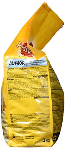 Pedigree Pienso para perros Junior Pienso con pollo y arroz, 3 bolsas (3 x 3 kg)