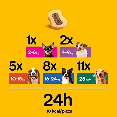 Pedigree Tasty Mini Snacks para Perros Sabor Buey y Ave (Pack de 6 x 130g)