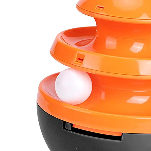 Pet Dog Tumbler Feeder Rail Ball Toys Pet Leakage Food Toy Pet Dog Toy Puzzle Entrenamiento Jugando Juguete ABS para mascotas (negro)