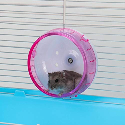 PetMeows Rueda de jerbo Antideslizante, Rueda silenciosa para Correr, Rueda de Fitness, jerbo Mi Vecino Totoro, Juguete de Regalo Divertido para Mascotas, Juguete Deportivo para Correr-Rosado