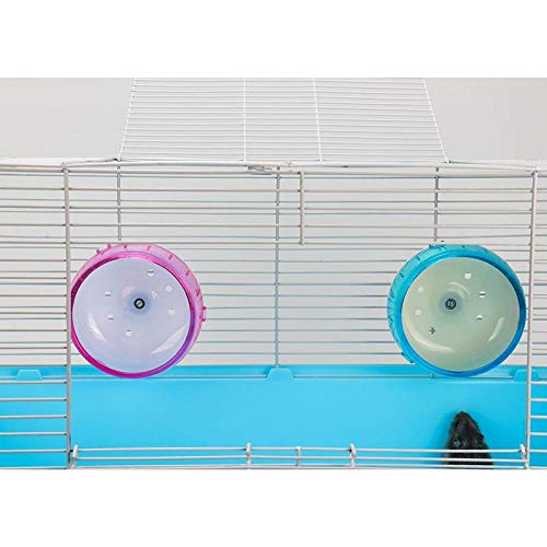 PetMeows Rueda de jerbo Antideslizante, Rueda silenciosa para Correr, Rueda de Fitness, jerbo Mi Vecino Totoro, Juguete de Regalo Divertido para Mascotas, Juguete Deportivo para Correr-Rosado