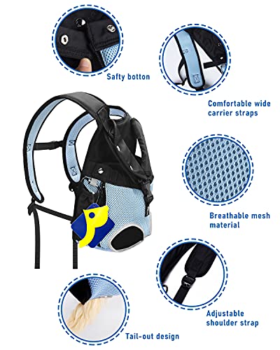 Petotw Mochilas para Perros PequeñOs y Medianos, Mochilas para Transportador Perros con Bolsillos Multifuncionales, Ideal para Viajar, IR de ExcursióN, IR de Comprass(S,Robin Blue )