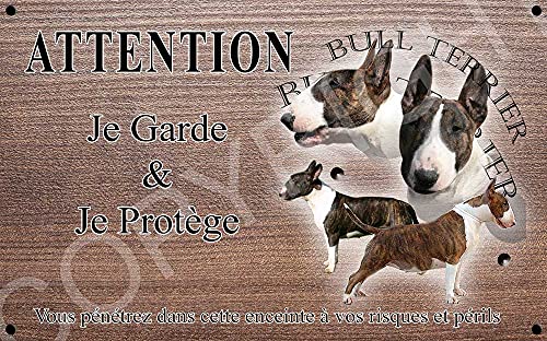 Pets-Easy.com Panneau Chien ou Placa Bull-Terrier-bringes