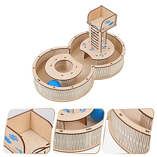 POPETPOP Madera Hámster Laberinto Juguete Hámster Madera Laberinto Hámster Casa Arroz Escalada Escalera Plataforma Mascota Hámster Suministros para Chinchilla Ardilla Conejillo de Indias