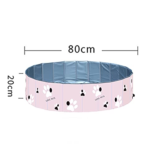 Prasacco Piscina plegable para mascotas, bañera plegable de PVC, para jardín, piscina, juego de agua, piscina para mascotas grandes, perros y gatos