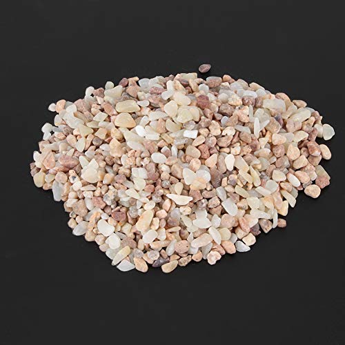 Pssopp Grava de Acuario Arenas de Cristal Decorativas Naturales Rocas de Forma Irregular Adecuado para pecera de Acuario Agua Dulce y Agua Salada