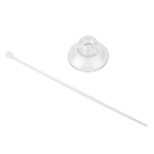 Pssopp Ventosas de Acuario - 20 Piezas de ventosas Transparentes para acuarios con Bridas para Cables para ventosas Calentador Tubo de Aire