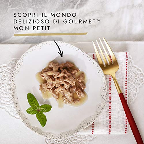 Purina Gourmet Mon Pett - Húmedo para Gatos con Carne de Vacuno, Ternera y Cordero - 48 Sobres de 50 g Cada uno (8 Paquetes de 6 x 50 g)