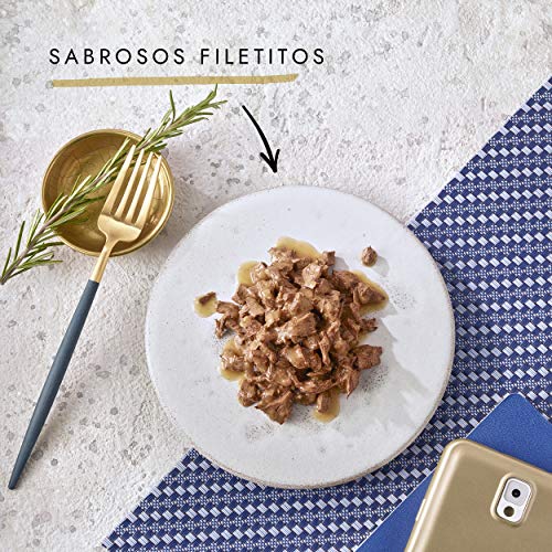 Purina Gourmet Perle Finas Láminas DUO comida para gato Carnes Delicadas 12 x [4 x 85 g]