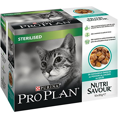Purina Pro Plan Comida Húmeda para Gato Esterilizado Pescado del Océnao (10 x 85 gr)