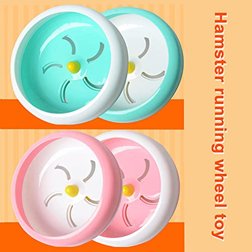 Qagazine Rueda de hámster Silencioso Spinner Pequeño Animal Running Disco Deportes Rueda de ejercicio Accesorios para mascotas para hámsters Gerbils Ratones
