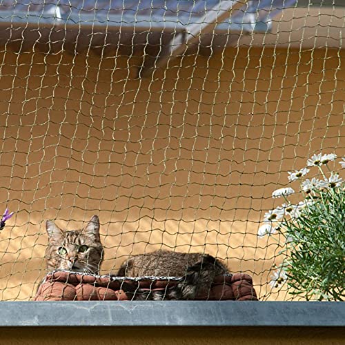 Red De Seguridad Para Gatos Red De Grilla De Protección Transparente Red Antiescape Valla De Seguridad Para Balcón Ventana Y Terraza Se Puede Cortar(Size:3x6m/9.84ft x 19.68ft,Color:Diamante)