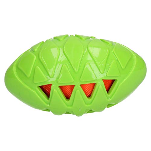 Rosewoode balón de Rugby de Juguete para Actividades Exteriores/Interior Goma Robuste para Perro Tamaño Mediano, Longitud 12 cm